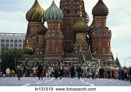 Saint Basils Cathedral Red Square Moscow View Large Photo Image Stock Photo - Saint Basils Cathedral Red Square Moscow. Fotosearch