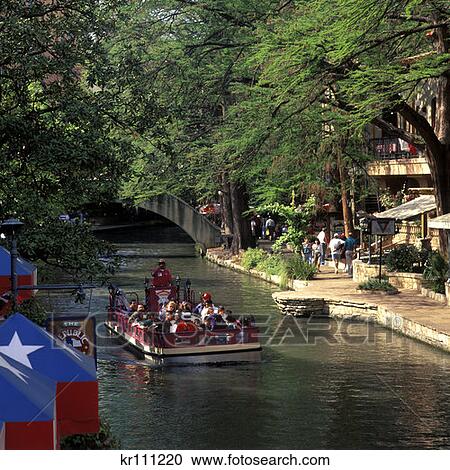 San Antonio Tx Riverboat Riverwalk Paseo Del Rio  View Large Photo Image Stock Image - San Antonio Tx Riverboat Riverwalk Paseo Del Rio . Fotosearch