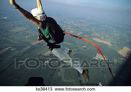 Skydiving Parachute Jump Sky View Large Photo Image Stock Image - Skydiving Parachute Jump Sky . Fotosearch