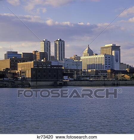 Skyline At Sunset Peoria, Il View Large Photo Image Stock Image - Skyline At Sunset Peoria, Il. Fotosearch