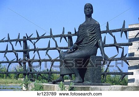 Statue At Memorial At World War Ii Nazi Concentration Camp Mauthhausen Austria View Large Photo Image Stock Photo - Statue At Memorial At World War Ii Nazi Concentration Camp Mauthhausen Austria. Fotosearch