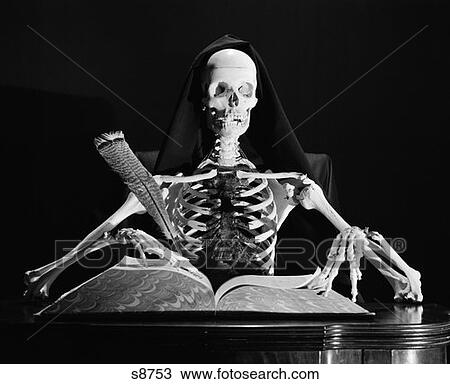 Still Life Of Skeleton Writing In Large Book With Quill Pen Indoor View Large Photo Image Stock Image - Still Life Of Skeleton Writing In Large Book With Quill Pen Indoor . Fotosearch