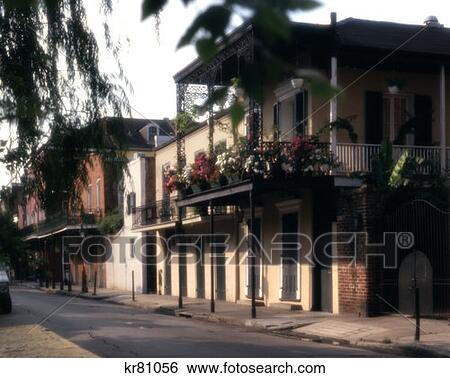 Stock Photograph - Street Scene French Quarter New Orleans. Fotosearch