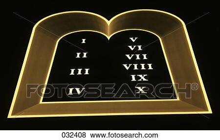 Symbolic Ten Commandments Tablets Moses View Large Photo Image Stock Photo - Symbolic Ten Commandments Tablets Moses . Fotosearch