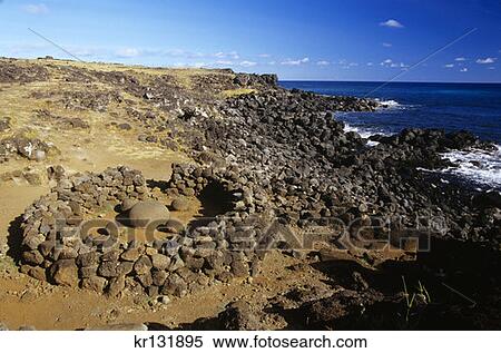 Te Pito O Henua Navel Of The World Easter Island Chile View Large Photo Image Stock Photography - Te Pito O Henua Navel Of The World Easter Island Chile. Fotosearch