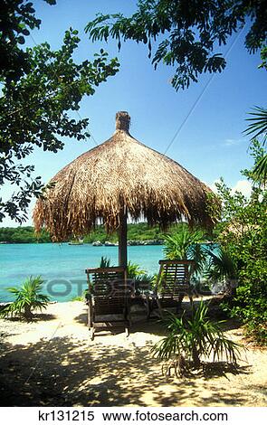 Thatched Umbrella On Beach Xelha Ecological Park Riviera Maya, Mexico View Large Photo Image Stock Photography - Thatched Umbrella On Beach Xelha Ecological Park Riviera Maya, Mexico. Fotosearch