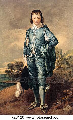 Stock Image - The Blue Boy By Thomas Gainsborough National Gallery London England 18Th Century English Mens Fashion. Fotosearch