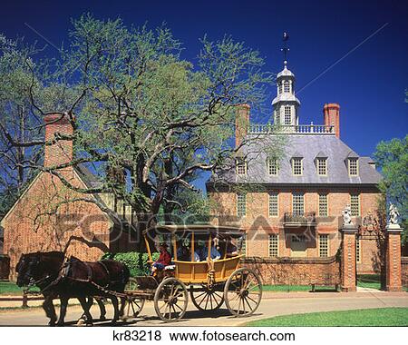 Stock Photo - The Governor'S Palace Colonial Williamsburg Virginia . Fotosearch
