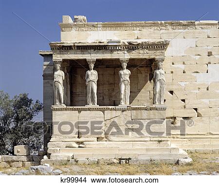 The Porch Of The Caryatids The Erechtheion On The Acropolis Athens, Greece View Large Photo Image Picture - The Porch Of The Caryatids The Erechtheion On The Acropolis Athens, Greece. Fotosearch