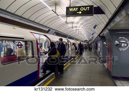 Stock Image - The Tube London, England. Fotosearch