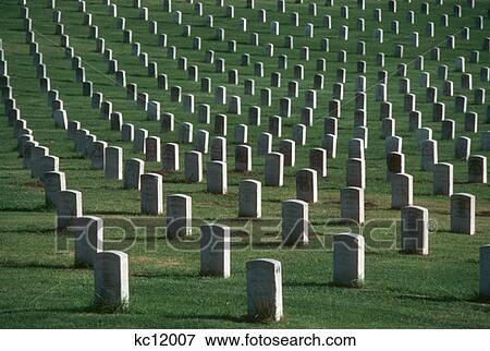 Tombstones In Veteran'S Cemetery Los Angeles California View Large Photo Image Stock Photo - Tombstones In Veteran'S Cemetery Los Angeles California . Fotosearch
