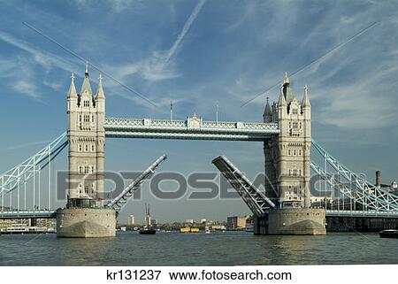 Stock Photo - Tower Bridge On River Thames London, England. Fotosearch