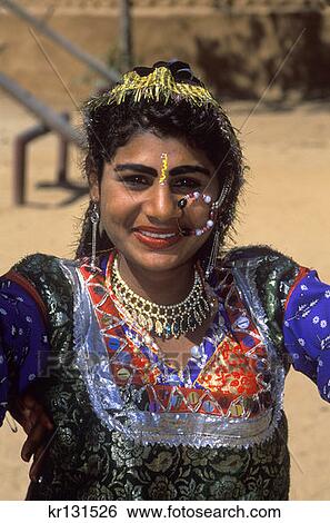 Stock Photograph - Traditionally Dressed Women Rajasthan India. Fotosearch