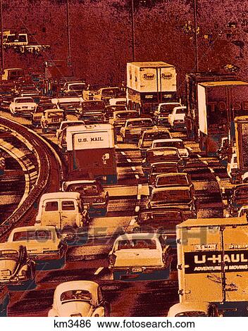 Traffic Jam View Large Photo Image Stock Photograph - Traffic Jam. Fotosearch
