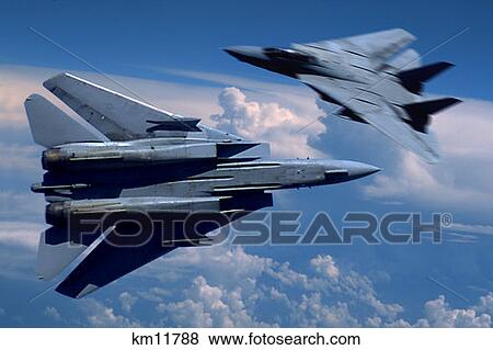 Two Usn F-14 Tomcats Flying Over Clouds View Large Photo Image Stock Photo - Two Usn F-14 Tomcats Flying Over Clouds. Fotosearch