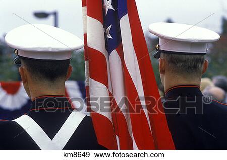 Stock Photo - United States Marine Honor Color Guard. Fotosearch