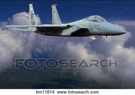 Usaf F-15 Eagle Flying Over Clouds View Large Photo Image Picture - Usaf F-15 Eagle Flying Over Clouds. Fotosearch