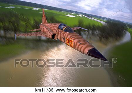 Usaf F-5E Tiger Ii Flying Over River View Large Photo Image Stock Photograph - Usaf F-5E Tiger Ii Flying Over River. Fotosearch