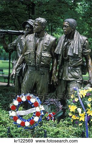Stock Photo - Washington Dc Viet Nam War Memorial Statues . Fotosearch