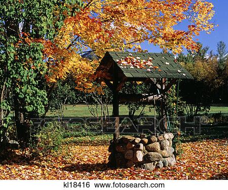 Well And Autumn Landscape Near Tamworth New Hampshire View Large Photo Image Stock Photograph - Well And Autumn Landscape Near Tamworth New Hampshire . Fotosearch