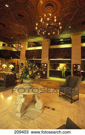 Stock Image - Wilmington, De Lobby Of Dupont Hotel. Fotosearch