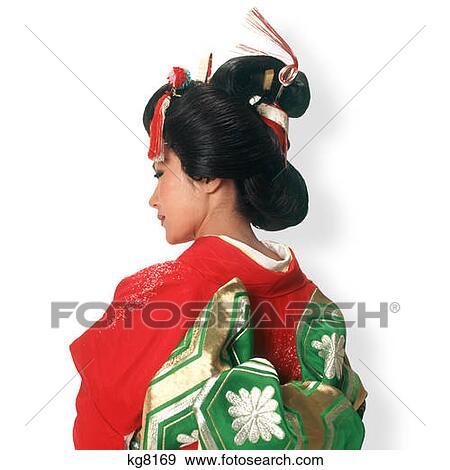 Stock Photo - Woman In Traditional Japanese Kimono Geisha. Fotosearch