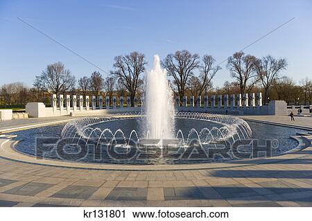 World War Ii Memorial Fountain View Large Photo Image Stock Image - World War Ii Memorial Fountain. Fotosearch