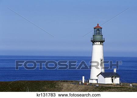 Yaquina Head Lighthouse 1873 Newport View Large Photo Image Stock Image - Yaquina Head Lighthouse 1873 Newport . Fotosearch