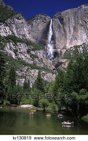 Yosemite National Park, California Rafting In Merced River View Large Photo Image Stock Photo - Yosemite National Park, California Rafting In Merced River. Fotosearch