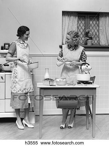 1920S Women In Kitchen Cooking View Large Photo Image Stock Photography - 1920S Women In Kitchen Cooking . Fotosearch