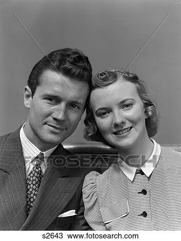 1930 1930S 1940 1940S Portrait Of Couple View Large Photo Image Stock Image - 1930 1930S 1940 1940S Portrait Of Couple . Fotosearch