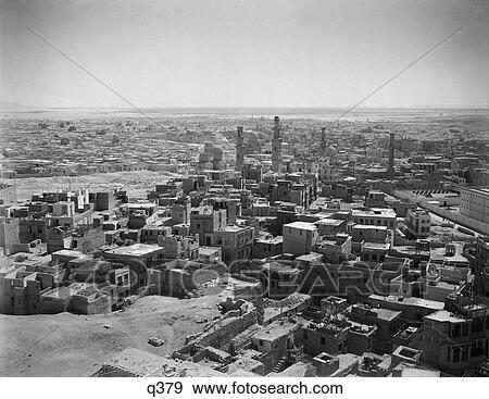 1930 1930S Elevated Overview Of Cairo From The Citadel Skyline Dotted With Minarets Cityscape Rrr Retro View Large Photo Image Stock Photo - 1930 1930S Elevated Overview Of Cairo From The Citadel Skyline Dotted With Minarets Cityscape Rrr Retro . Fotosearch