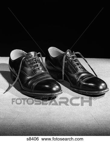 1930 1930S Pair Of Men'S Shoes  View Large Photo Image Stock Photograph - 1930 1930S Pair Of Men'S Shoes . Fotosearch