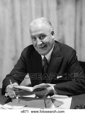 1930 1930S Retro Smile Desk Pencil Paperwork Suit View Large Photo Image Stock Image - 1930 1930S Retro Smile Desk Pencil Paperwork Suit . Fotosearch