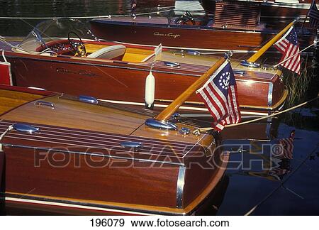 1930S 1940S 1950S Antique Wooden Mahogany Chris Crafts Boats View Large Photo Image Stock Photo - 1930S 1940S 1950S Antique Wooden Mahogany Chris Crafts Boats . Fotosearch