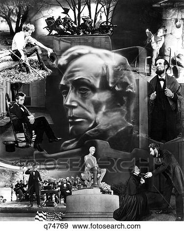 1930S Montage Of Scenes From Life Of Abraham Lincoln Retro View Large Photo Image Stock Photo - 1930S Montage Of Scenes From Life Of Abraham Lincoln Retro. Fotosearch