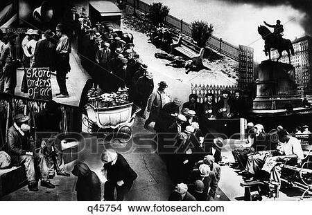 1930S Photomontage Of Great Depression Includes Breadline Apple Sellers Fdr Economy Umemployment Hardship Decline Economics View Large Photo Image Picture - 1930S Photomontage Of Great Depression Includes Breadline Apple Sellers Fdr Economy Umemployment Hardship Decline Economics. Fotosearch
