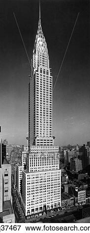 1930S Tall Narrow Vertical Of Chrysler Building Lexington Avenue 42Nd Street New York Manhattan Art Deco Architecture Retro View Large Photo Image Stock Photo - 1930S Tall Narrow Vertical Of Chrysler Building Lexington Avenue 42Nd Street New York Manhattan Art Deco Architecture Retro. Fotosearch