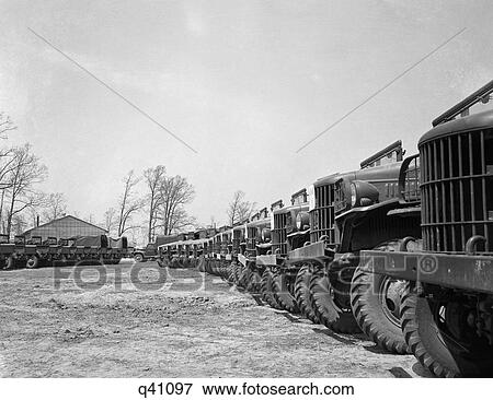 1940 1940S April 19 1941 Alignment Row Rows Dodge Jeep Army Trucks Fort Dix Nj View Large Photo Image Stock Photo - 1940 1940S April 19 1941 Alignment Row Rows Dodge Jeep Army Trucks Fort Dix Nj. Fotosearch
