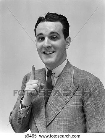 1940 1940S Man In Suit Number One Sign View Large Photo Image Stock Photography - 1940 1940S Man In Suit Number One Sign . Fotosearch