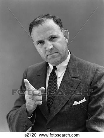 1940 1940S Man In Suit Pointing Finger View Large Photo Image Stock Image - 1940 1940S Man In Suit Pointing Finger . Fotosearch