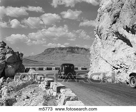 1940 1940S Retro Car Drive Mountain Yellowstone Cody Wyoming View Large Photo Image Stock Image - 1940 1940S Retro Car Drive Mountain Yellowstone Cody Wyoming . Fotosearch