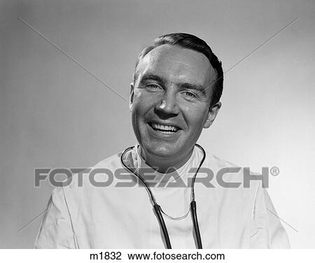 1940 1940S Retro Dorctor Smile Stethoscope View Large Photo Image Stock Image - 1940 1940S Retro Dorctor Smile Stethoscope . Fotosearch