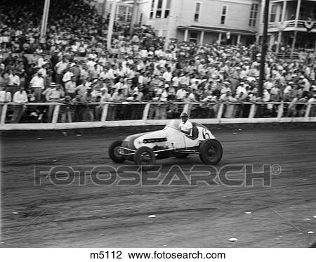 1940 1940S Retro Race Car Track Crowd View Large Photo Image Stock Image - 1940 1940S Retro Race Car Track Crowd . Fotosearch