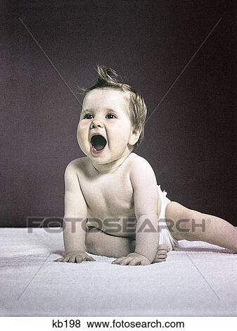 1940S 1950S Laughing Happy Baby View Large Photo Image Stock Photo - 1940S 1950S Laughing Happy Baby. Fotosearch