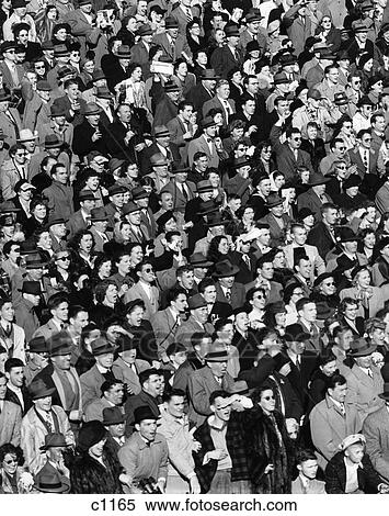 1940S Crowd In Bleachers At Army-Navy Game View Large Photo Image Stock Photography - 1940S Crowd In Bleachers At Army-Navy Game . Fotosearch