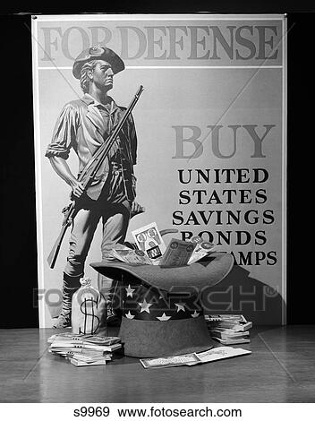 1940S Minute Man Defense Poster Ww2 Buy United States Savings Bonds Uncle Sam Hat Full Of Money War Bonds Fund Raising Patriotic View Large Photo Image Stock Photo - 1940S Minute Man Defense Poster Ww2 Buy United States Savings Bonds Uncle Sam Hat Full Of Money War Bonds Fund Raising Patriotic. Fotosearch
