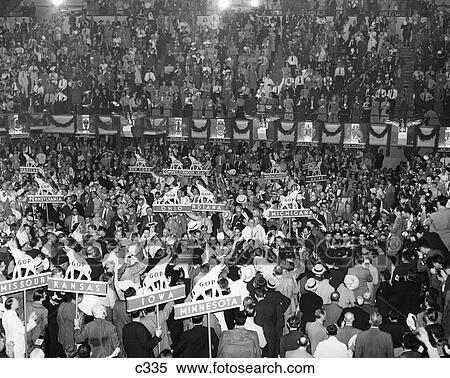 Stock Photography - 1940S Republican National Convention At Philadelphia Convention Hall Pa. . Fotosearch