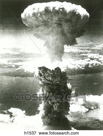 Stock Photo - 1950S Atomic Bomb Explosion Mushroom Cloud . Fotosearch