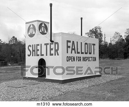 Stock Image - 1950S Civil Defense Fallout Shelter . Fotosearch